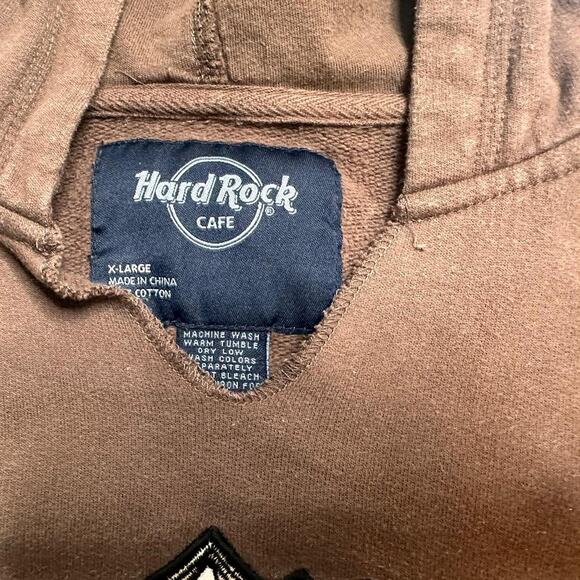 HardRock Unisex Embroidered Patch Vintage Hoodie Size XL Made With Cotton - Picture 4 of 5